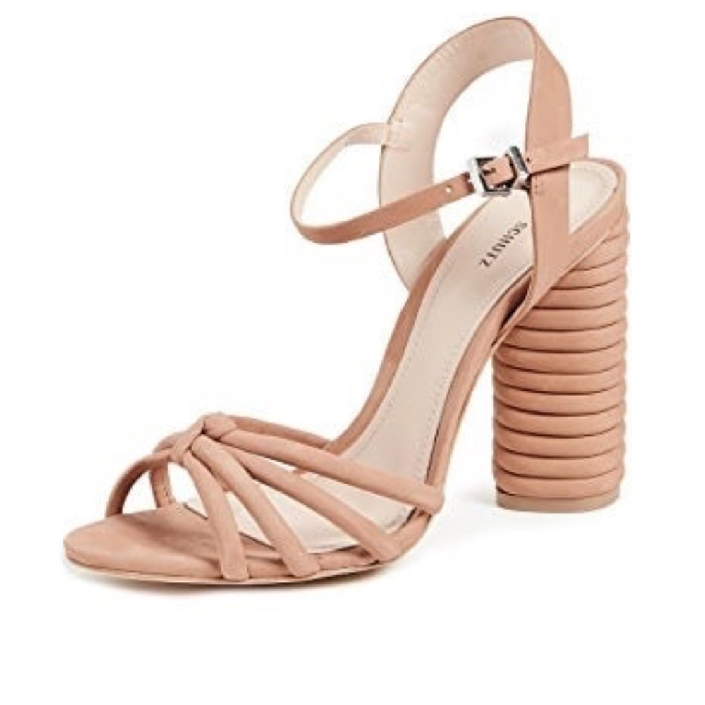 Schutz Paula Chunky Leather Heels Size 9.5